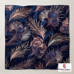 Custom Printed <b>Silk</b> Feel <b>Square</b> <b>Scarf</b> Soft Lightweight OEM ODM Manufacturer Iceland Custom Fabric Products Low MOQ - Product Image 3