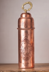 Botella de Agua de Cobre con Diseño Grabado a Mano, Elegante y Ecológica para Hidratación Diaria, Yoga, Gimnasio, Viajes y Regalos - Product Image 5