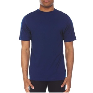 Camiseta de Algodón para Hombre, Corte Regular, Manga Corta, Cuello Redondo, Color Sólido, Transpirable, Informal, Tejido de Punto, Diseño Liso Teñido, Camisetas de Lana - Product Image 6