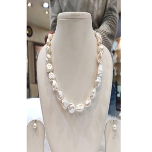 Conjunto Exclusivo de Collar y Pendientes de Perlas Barrocas de Primera Calidad, 1 Hilera, para Mujeres y Niñas, Colección para Bodas, Compromisos y Fiestas - Product Image 2