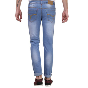 Pantalon en jean taille haute pour femme, coupe large, style décontracté, et pantalon en jean fuselé pour homme, coupe confortable, idéal pour le quotidien. - Product Image 4