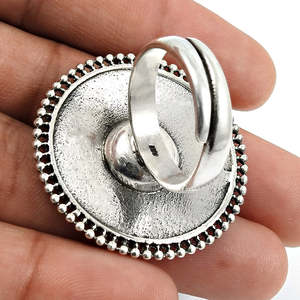 Antique Design Large Tribal Multi Strand Flower Charms <b>Ring</b> <b>Crafted</b> From 925 Sterling Silver Adjustable Design Bohemian <b>Ring</b> - Product Image 4