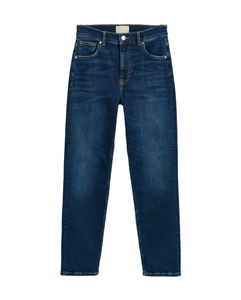 Wholesale Unique Quality New Arrival Men's Dark Wash Slim Fit Straight-leg Denim Jeans High Waist Cotton Casual Autumn Style - Product Image 1