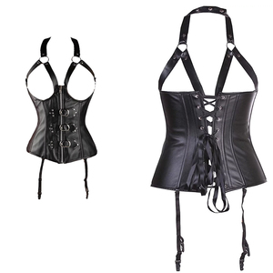 Elegant New Corset for Women's 100% Premium Quality with Steel Boned Leather Corset Custom Made <b>Lace</b> Decoration. - Product Image 2