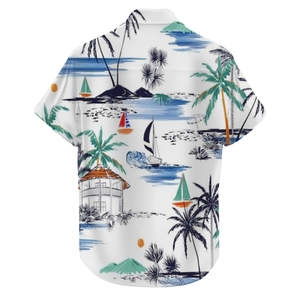 เสื้อเชิ้ตชายหาดพิมพ์ลายสไตล์ทรอปิคอลสำหรับผู้ชาย น้ำหนักเบา แห้งเร็ว ติดกระดุม เหมาะสำหรับวันหยุดฤดูร้อน - Product Image 5