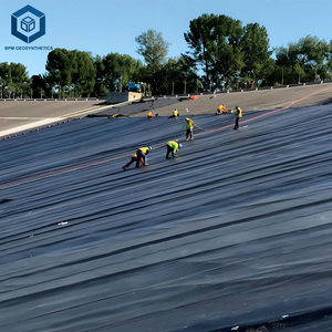 Geomembrana negra 1mm Hdpe Pond Liner Película de Geomembrana para lagunas de aguas residuales - Product Image 3