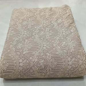 Tissu brodé SQ, tissu perlé, tissu de soie brodé, tissu de chiffon, tissu pour abaya, matière pour kaftan, vente en gros, export, vrac, USA - Product Image 6