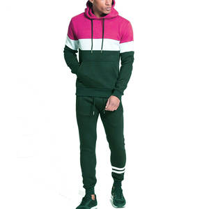 Casual Mens Tracksuit Set Cotton Fleece Hoodie And Jogger <b>Pants</b> Full Zipper Custom Sportswear High Quality - Product Image 5