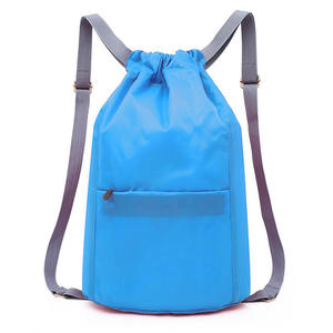 Custom Printed logo Gym Sack Basketball Marathon Travel Polyester Draw String Bag Foldable Sports Shoe Nylon <b>Drawstring</b> <b>Backpack</b> - Product Image 6