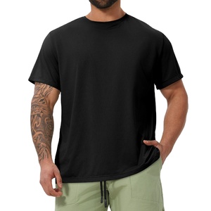 Wholesale Casual Men's T-<b>Shirts</b> Lightweight <b>100</b>% Cotton Short Sleeve Fashion Solid Color Tee Summer And Sports Oversize O-Neck - Product Image 2