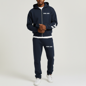 Conjunto Deportivo OEM Estampado de Felpa, Estilo Vintage, 100% Algodón Transpirable, Sudadera con Capucha y Cordón Ajustable, Pantalones Deportivos Holgados - Product Image 5