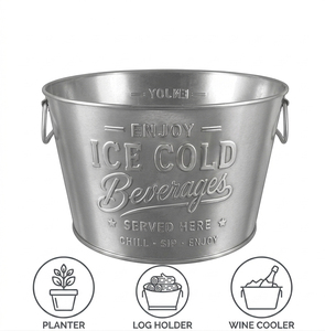 Bañera para Bebidas de Hierro Galvanizado de 5 Galones con Relieve - Product Image 5