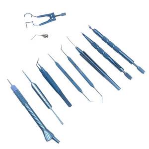 ชุดเครื่องมือจักษุวิทยาแบบโคแอกเชียลขนาดเล็ก มีดเพชร คีมแคปซูลอเร็กซิส เครื่องมือผ่าตัดต้อกระจก เครื่องมือผ่าตัดจุลศัลยกรรม ทำจากเหล็ก - Product Image 2