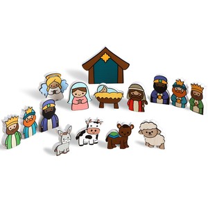 Aqdus Saleem Rustic Handmade Wood Carved <b>Nativity</b> Creche <b>Set</b>-Eco-Friendly Durable Home Decor for Living Room - Product Image 4