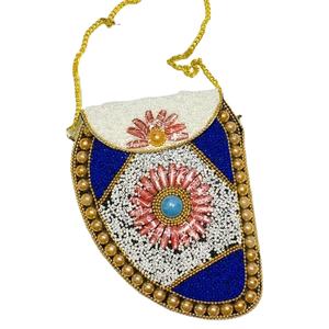 กระเป๋าคลัทช์งานฝีมือดีไซน์เนอร์หลากสีสันประดับโลหะสำหรับสุภาพสตรี กระเป๋าถือสำหรับงานปาร์ตี้ แบรนด์ Craftstages International - Product Image 1