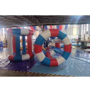 Barres parallèles gonflables jaunes et noires en PVC, diamètre 2 m, équipement d'entraînement physique, utilisation en extérieur toutes saisons - Product Image 2