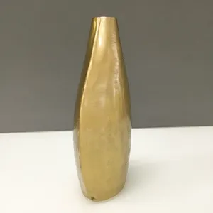 Luxury Handmade Metal Flower <b>Vase</b> Premium <b>Gold</b> Finish Decorative Centerpiece for Modern Living Room Hotel Lobby Wedding - Product Image 1