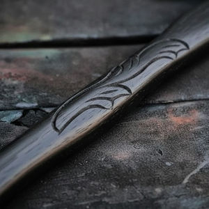 Damascus Steel Double Head <b>Axe</b> Premium Pattern Steel Outdoor Tool With Solid Wood Handle For <b>Camping</b> - Product Image 4