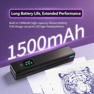 เครื่องพิมพ์ลายฉลุ<span class=keywords><strong>สัก</strong></span>แบบพกพา AM-X6 ไร้สาย บลูทูธ เครื่องถ่ายโอนลายสัก<span class=keywords><strong>แบบ</strong></span>ความร้อน สำหรับกระดาษขนาด A4 Letter - Product Image 2