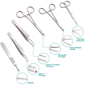 Kit d'entraînement à la suture pour étudiants, avec guide de formation, coussin de suture réutilisable en acier inoxydable allemand, pour la pratique chirurgicale manuelle - Product Image 2