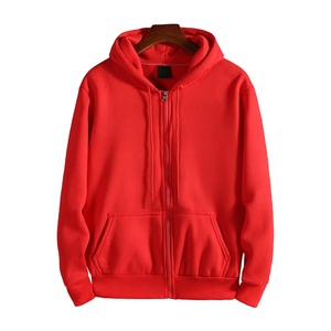 Sudadera con capucha y cremallera personalizada para hombre y mujer, Jersey de algodón en blanco, unisex, venta al por mayor - Product Image 1