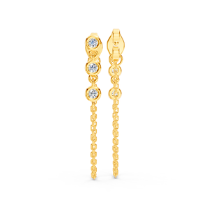 Pendientes de Oro Sólido de 14K, 9K, 10K y 18K con Diamantes de Laboratorio, Certificados por IGI, RJC, ODM, OEM, Fabricante de Joyería Fina Ética, Venta al por Mayor EA501900 - Product Image 2