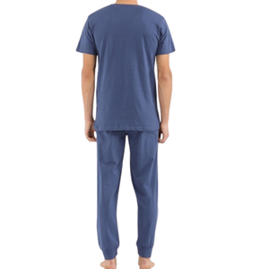 Conjunto de Pijama de Algodón para Hombre, Ropa de Dormir Suave de Dos Piezas, Ropa de Estar por Casa Transpirable, Traje de Noche Cómodo, Estilo de Manga Larga - Product Image 6