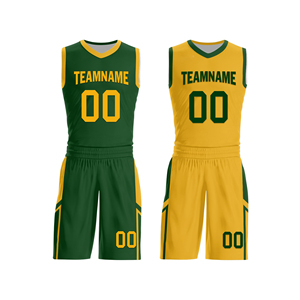 Maillot de basket-ball réversible personnalisé 100% polyester respirant pour hommes, ensemble uniforme d'entraînement - Product Image 4