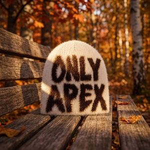 Custom Cream Fuzzy Knit Beanie Hat Brown Custom Logo Warm <b>Winter</b> <b>Cap</b> Unisex Streetwear Fashion Headwear Wholesale Manufacturer - Product Image 6
