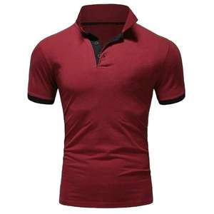 Vente en gros de polos personnalisés pour hommes, couleur unie, manches courtes, col à revers, grandes tailles, vêtements pour hommes - Product Image 2