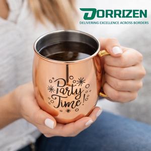 Mug Moscow Mule personnalisable 100% cuivre 400ml, écologique, réutilisable, en métal, pour les fêtes, avec poignée, anti-fuite, personnalisable - Product Image 3