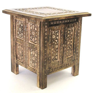 Mesa auxiliar octogonal hecha a mano de lujo con incrustaciones de nácar y hueso, mueble decorativo de madera dura, mesa auxiliar de estilo marroquí. - Product Image 5