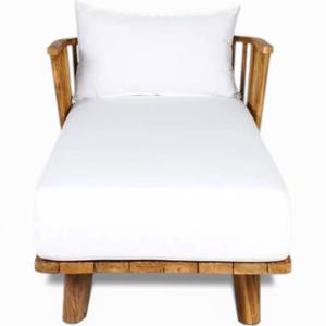 Canapé-lit de jardin en teck massif moderne avec coussins imperméables pour hôtel de luxe, villa, mobilier de patio - Product Image 2