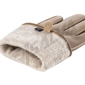 Gants d'hiver de haute qualité, personnalisés, avec manchette en fourrure, gants en cuir tendance, gants d'hiver en cuir PU compatibles avec les écrans tactiles - Product Image 3