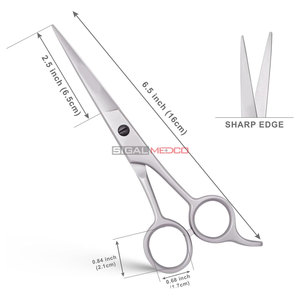 Hair Scissors Professional Ultra Sharp <b>Razor</b> Edge Stainless Steel Hair Cutting Scissors Ergonomic Design Salon Quality - Product Image 2