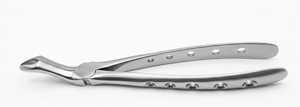 Forceps d'extraction dentaire supérieur pour premiers molaires à surface mate, avec manche perforé et bec réfléchissant, instrument chirurgical en acier inoxydable - Product Image 3