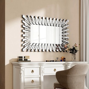 Handmade Decorative Wall <b>Mirror</b> with Wooden Frame for Living Room Bedroom Hallway and Entryway At Best Price - Product Image 1