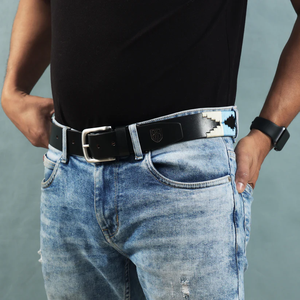Ceinture en cuir artisanale POLO SPORTS GAUCHO ARGENTINA, design personnalisé, couleur au choix, avec boucle, création de designer. - Product Image 3