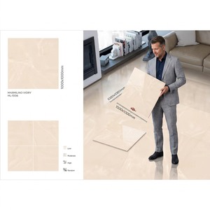 Carreaux de sol en porcelaine vitrifiée polie, brillante, Bianco Carrara, 1000x1000mm, antidérapants, résistants aux acides - Product Image 4