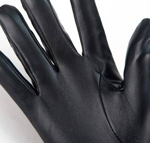 ถุงมือหนัง ยาวถึงข้อมือ แบบเรียบ สีดำ ไม่บุซับใน สำหรับฤดูหนาว ใช้ได้ทุกวัน - Product Image 2