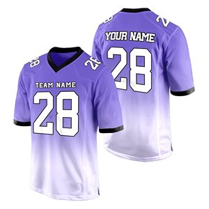 Maillot de football américain rétro pour adulte en polyester extensible avec empiècements contrastants, personnalisable, confortable, sublimation de qualité supérieure - Product Image 1