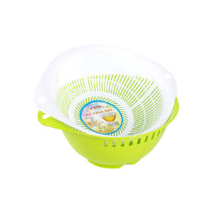 <b>Plastic</b> Basin and Strainer <b>Basket</b> Set Kitchen Washing Bowl and Colander Set Vietnam - Product Image 2
