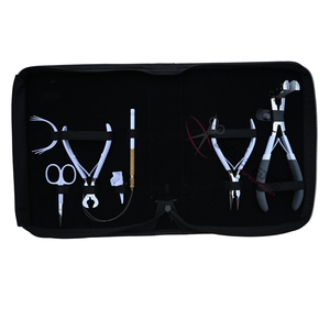 ชุดเครื่องมือช่างต่อผมระดับพรีเมียมสีขาว พร้อมที่หนีบเทป ลูกปัด คีมหนีบผม เครื่องตัดเคราติน และคีมต่อผม - Product Image 1