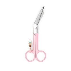 Ciseaux à pansements roses Lister en acier inoxydable, outil de coupe médical manuel certifié CE pour une élimination sûre des pansements Hermann Meditech - Product Image 2