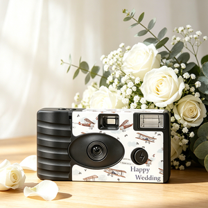 Cámara de Fotos Desechable Personalizada para Regalo de Boda, Cámara de Película de 35 mm con Enfoque Fijo, Flash, Cuerpo de Plástico, de un Solo Uso, Automática - Product Image 1