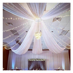 Décoration de table en acier transparent, drapé pour plafond de mariage - Product Image 6