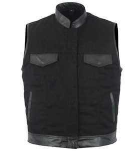 Chaleco de Mezclilla de Algodón con Botones para Motociclistas, de Alta Calidad, para Invierno, para Hombre, Venta al Por Mayor - Product Image 3