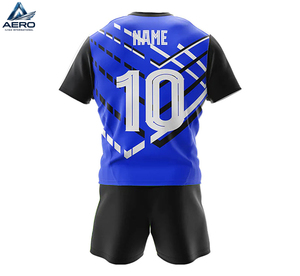 Uniforme de Rugby Transpirable de Alta Calidad con Diseño Único de Fabricación Propia, Logotipo Personalizado Impreso, Uniforme de Rugby de Manga Corta de Secado Rápido - Product Image 3