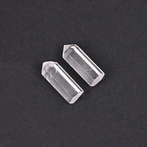 Cristal naturel 7,9 carats (poids d'une paire) 19x6mm Forme crayon Pierre précieuse en vrac - Product Image 4