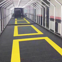Suelo de Vinilo Plástico de 10 mm para Garaje, Baldosas de PVC Encajables para Fábrica, Taller y Almacén, Suelo para Gimnasio